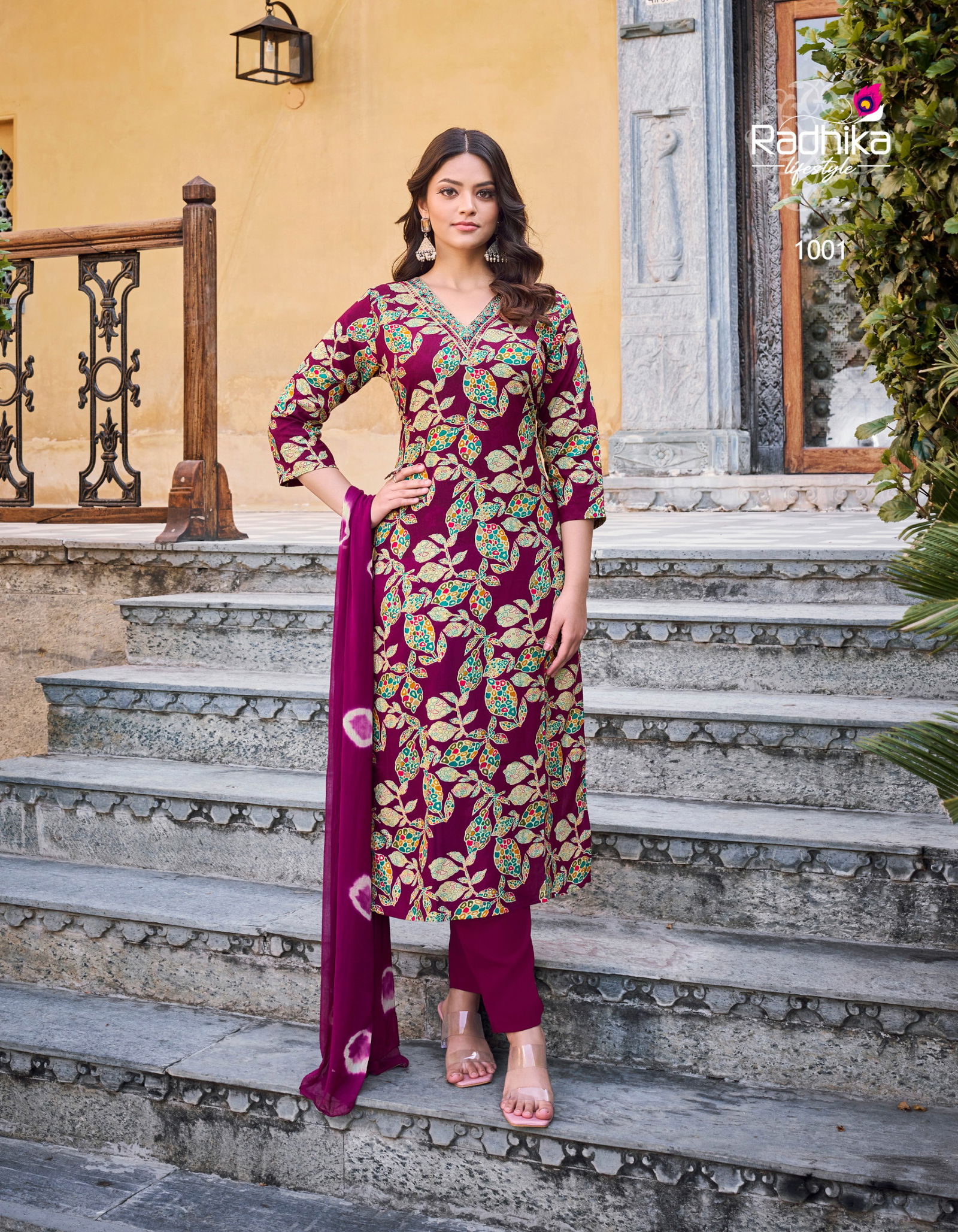 Casual Vol 1 By Radhika Rayon Foil Printed Embroidery Kurti With Bottom Dupatta Wholesale Shop In Surat